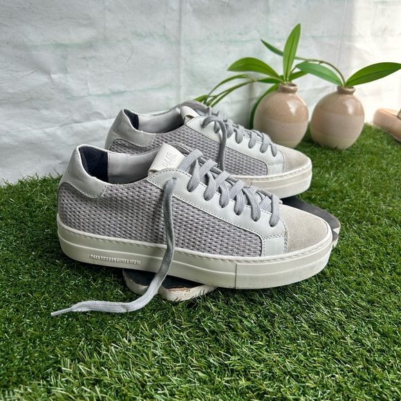 P448 Thea Low Top Sneakers in Stardust Silver Multi size 37 US 7 gently used - Picture 11 of 16